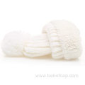 New winter hat wool ball flanging label hat